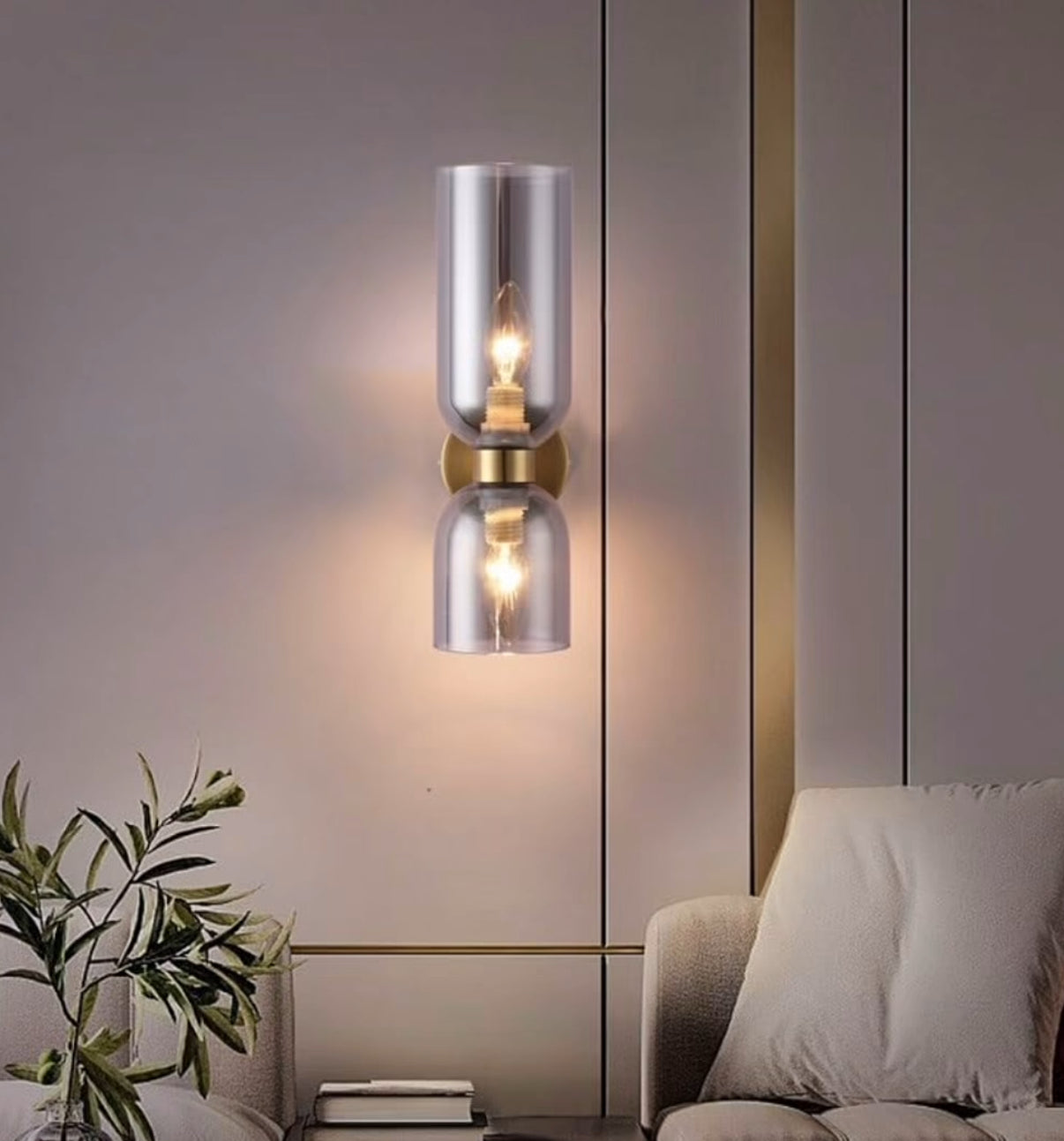 Double Glass Updown Wall Lamp