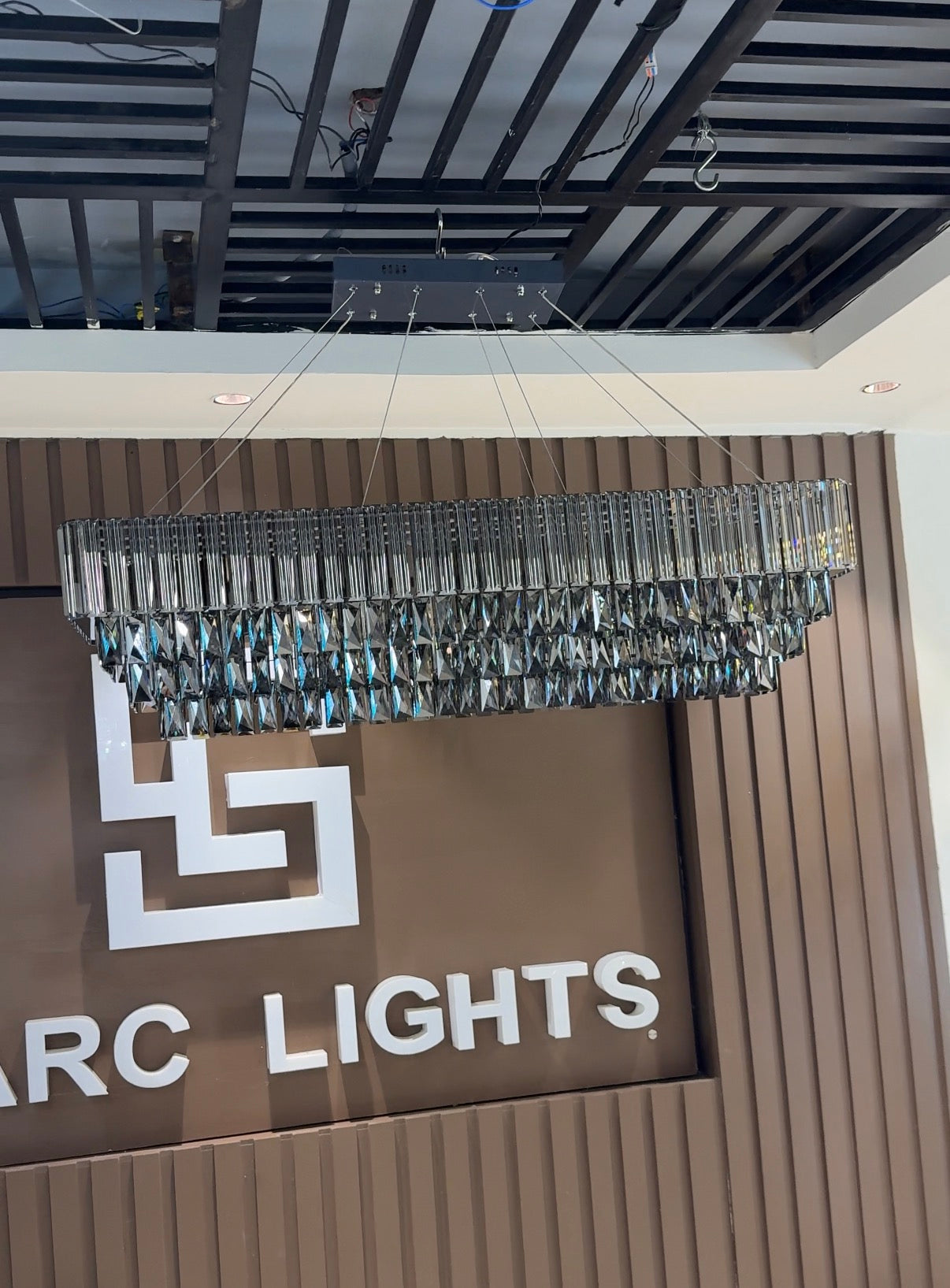 Modern 3 Layer Crystal Glass Jhoomar Chandelier