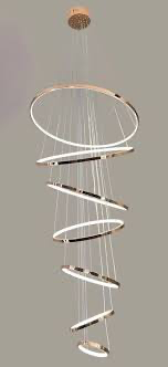 Modern Duplex 7 & 11 Rings LED Hanging Chandelier