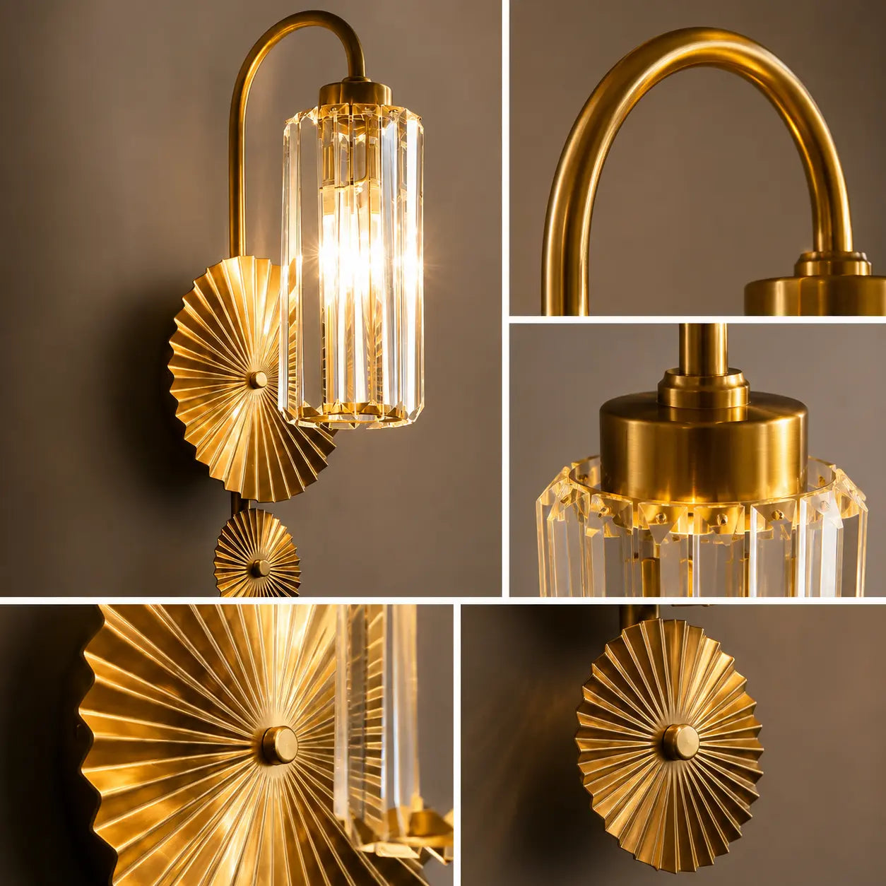 LUXURIOUS NAUTICAL CRYSTAL WALL LIGHT