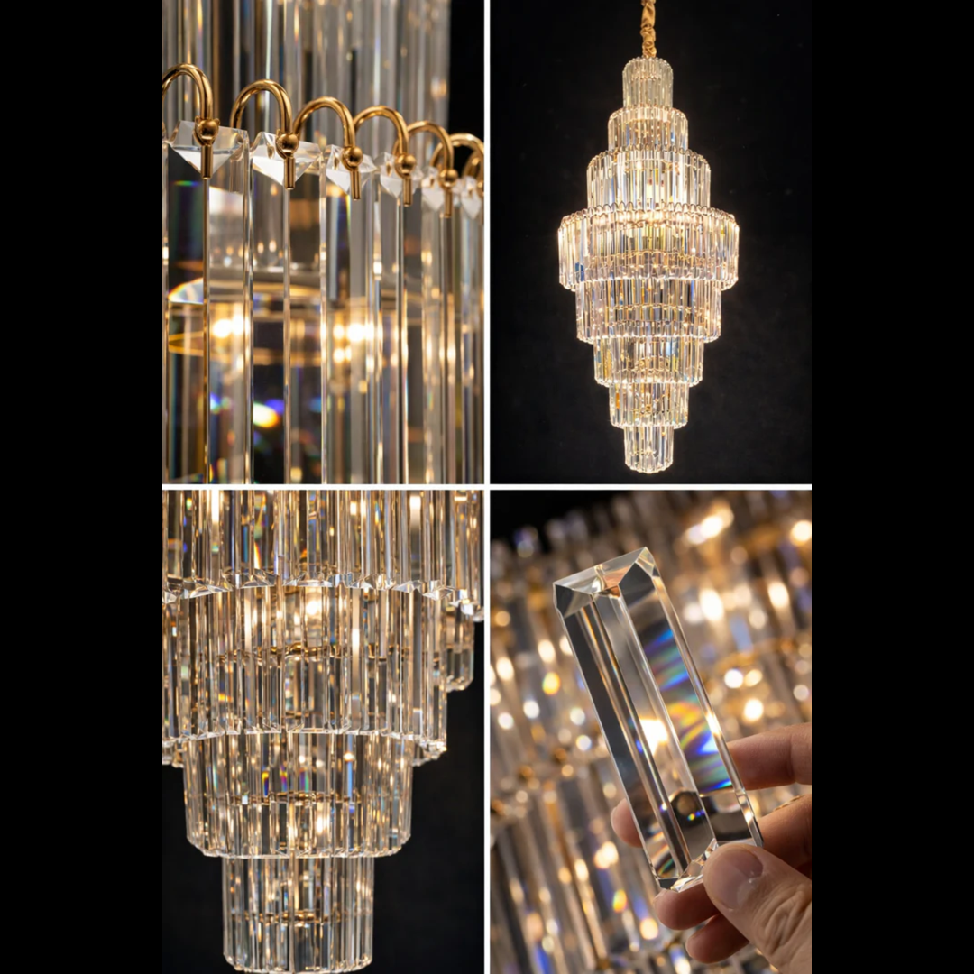 Light Fountain Crystal Chandelier – Grand Cascading LED Design