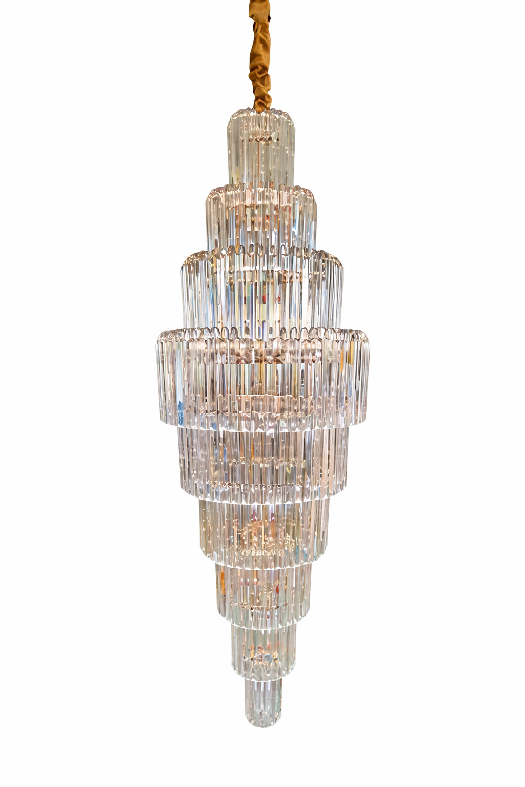 Crystal chandelier on a white background