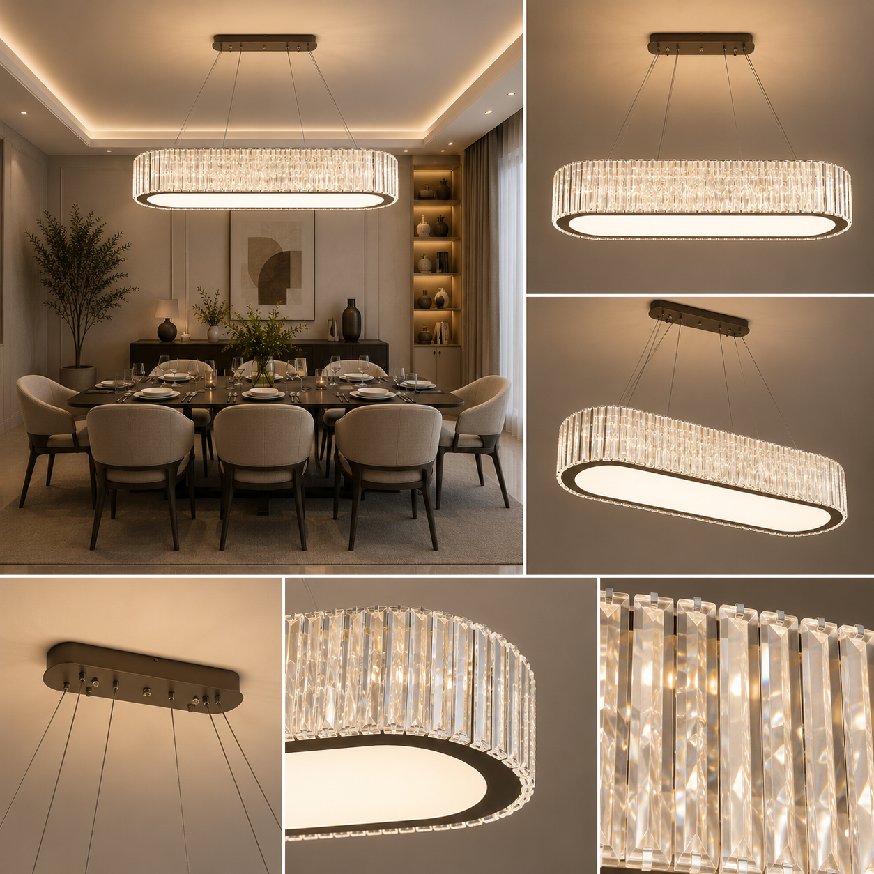 Luxury Oval Crystal Chandelier
