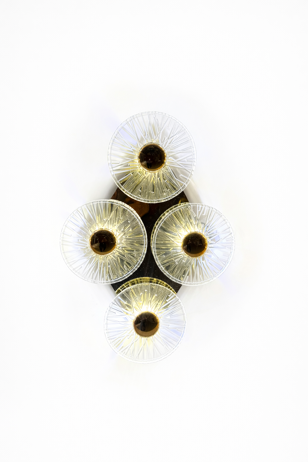 Modern Artistic 4 Plates Glass Wall Sconce Light