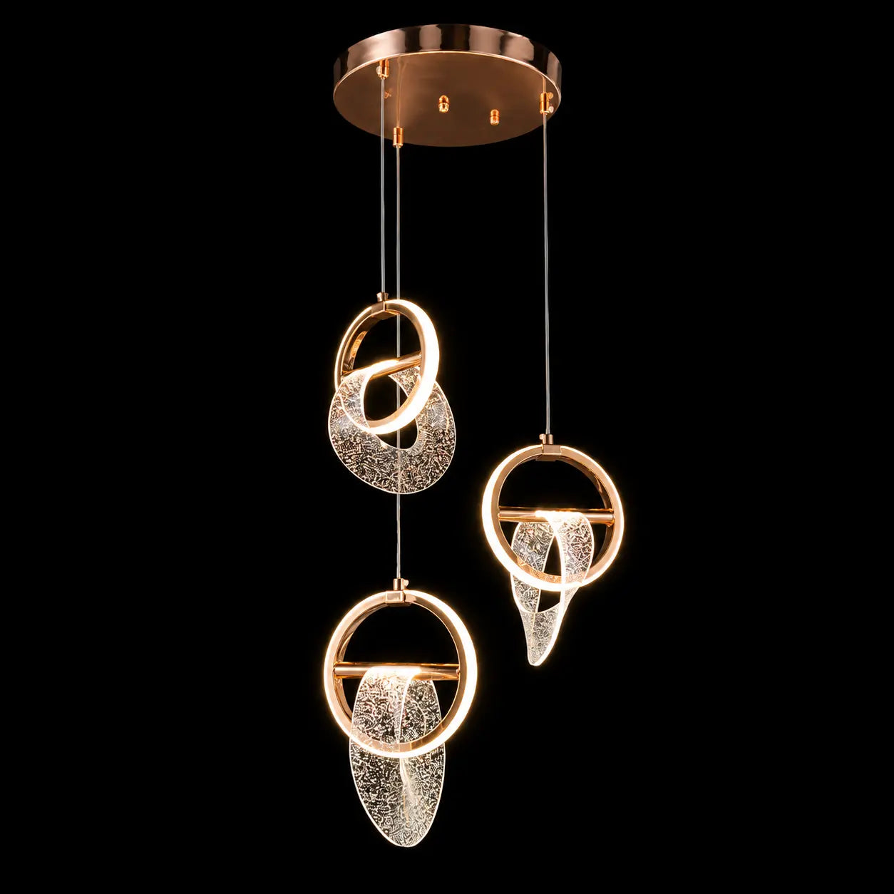 Modern Double Ring Hanging Light
