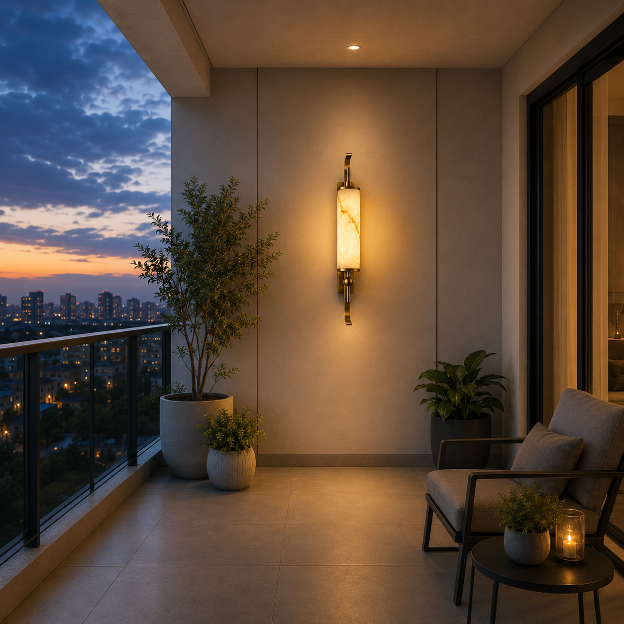 Modern Imitation Marble Wall Light