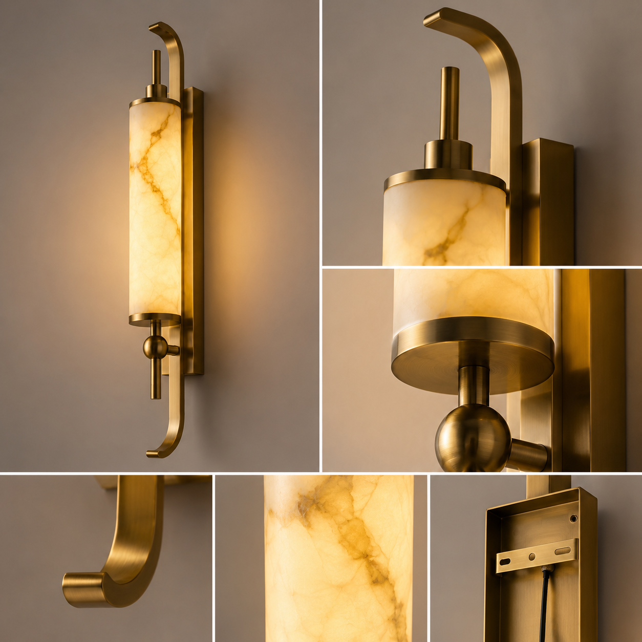 Modern Imitation Marble Wall Light