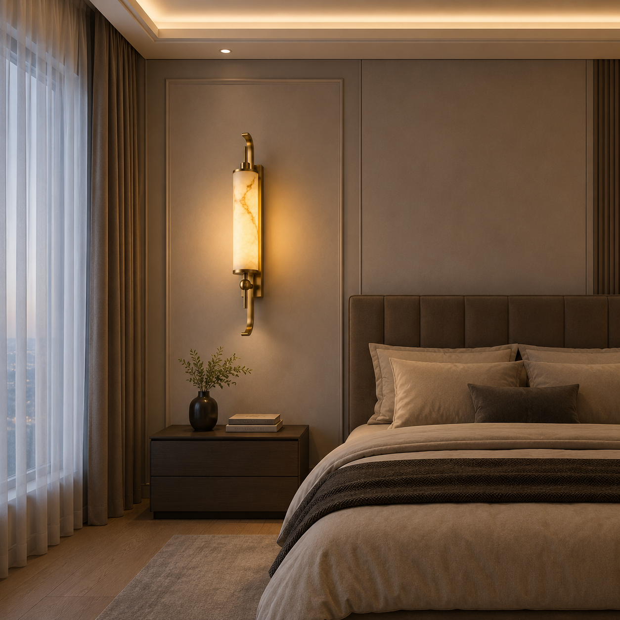 Modern Imitation Marble Wall Light