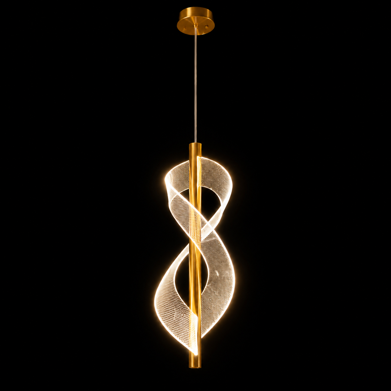 Modern LED Spiral Hanging Light