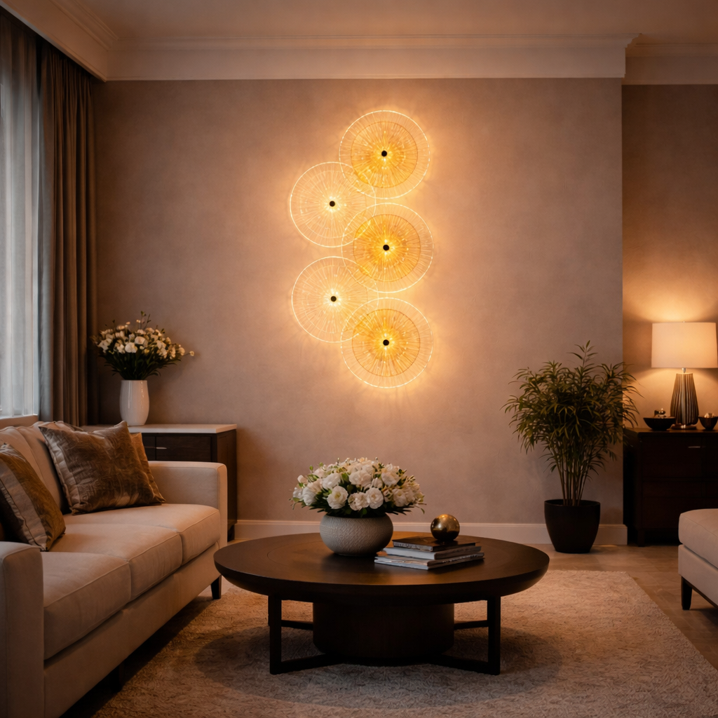 Modern Round Lotus Leaf LED Wall Light
