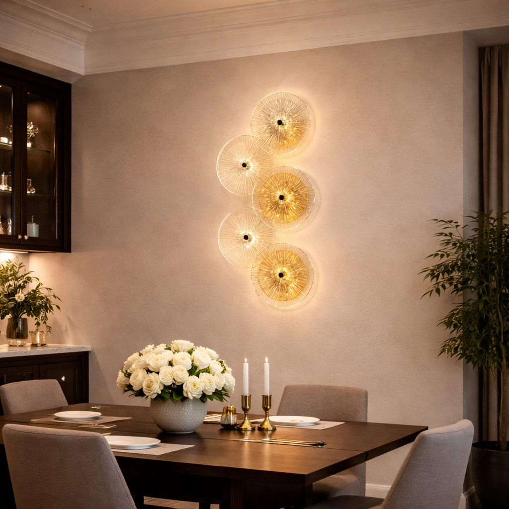 Modern Round Lotus Leaf LED Wall Light