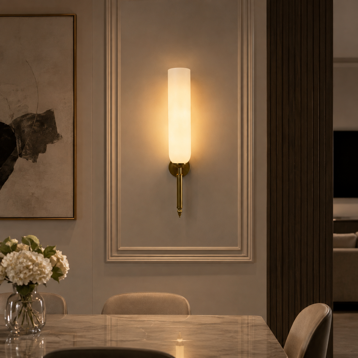 MODERN VERTICAL WALL SCONE LAMP