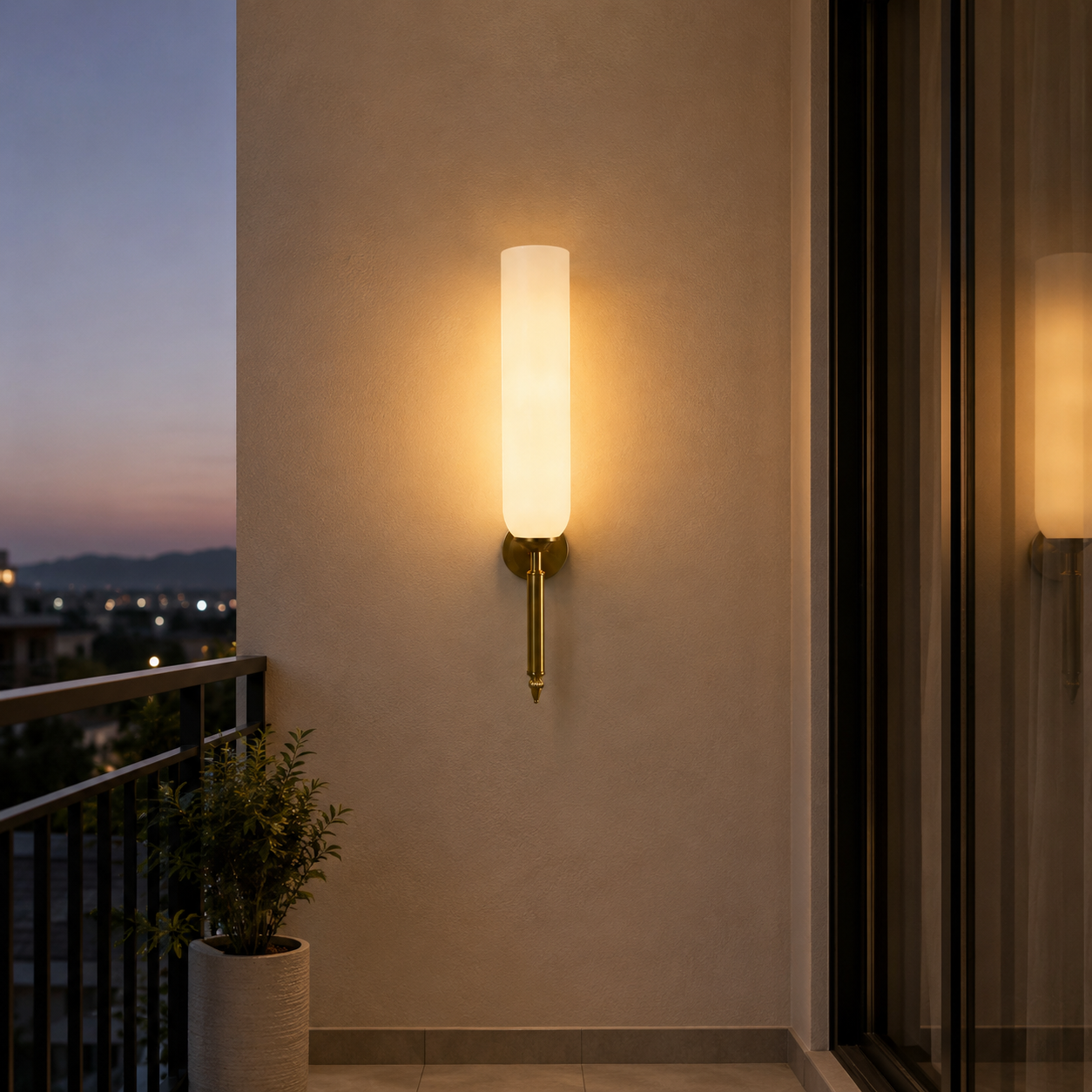 MODERN VERTICAL WALL SCONE LAMP