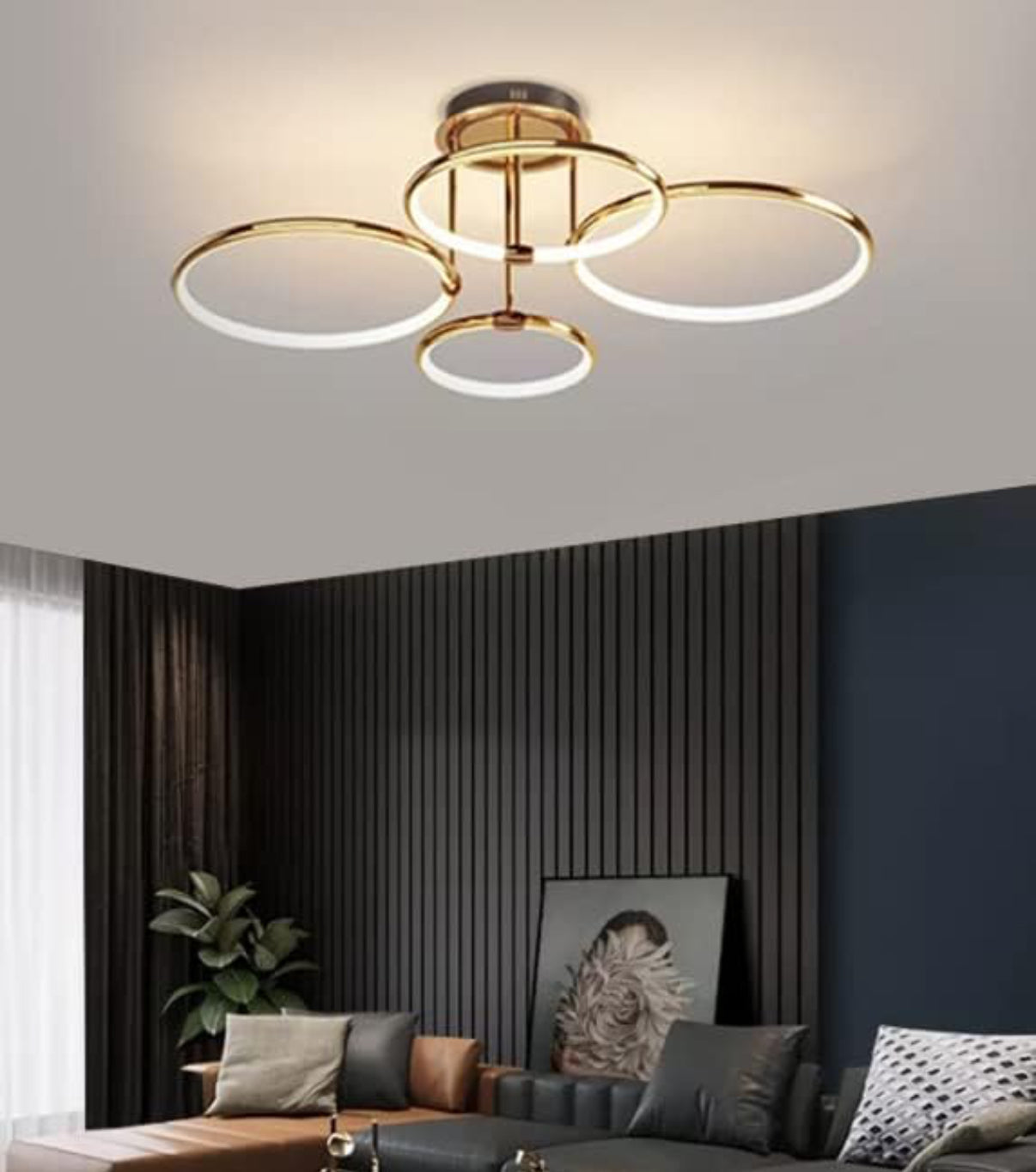Modern 4 Ring Ceiling LED Chandelier
