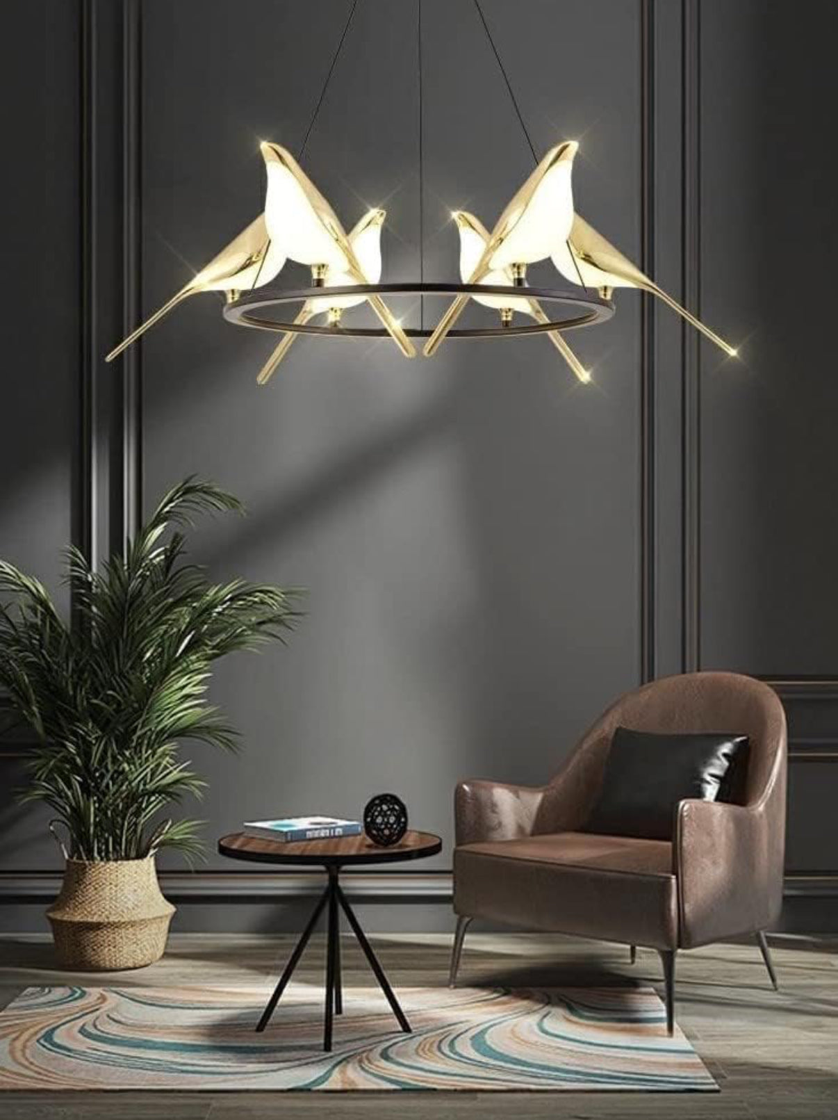 Modern Bird Hanging Chandelier