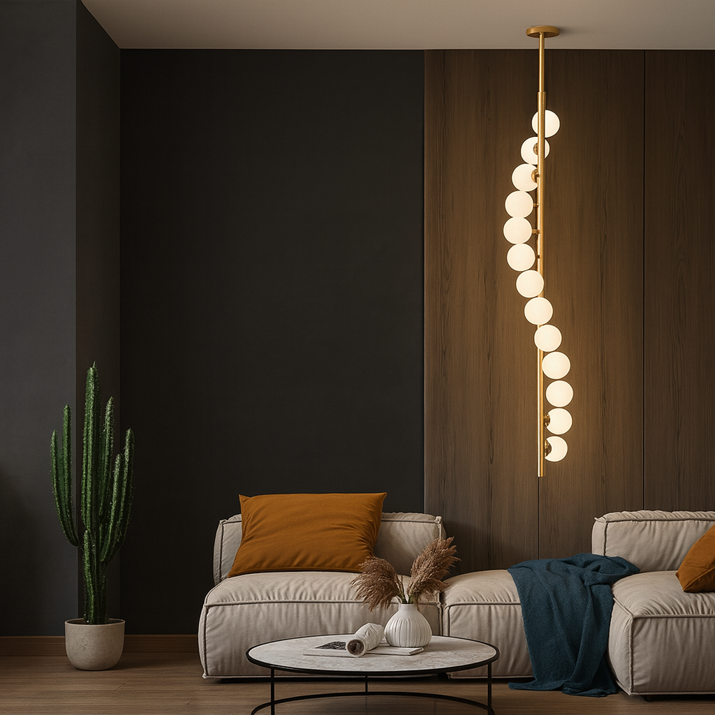 Modern 12 Spiral Ball Pendant Hanging LED Light