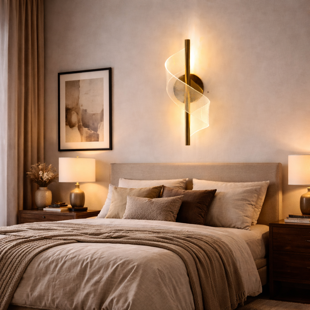 Modern Acrylic Curl LED Wall Sconce Light