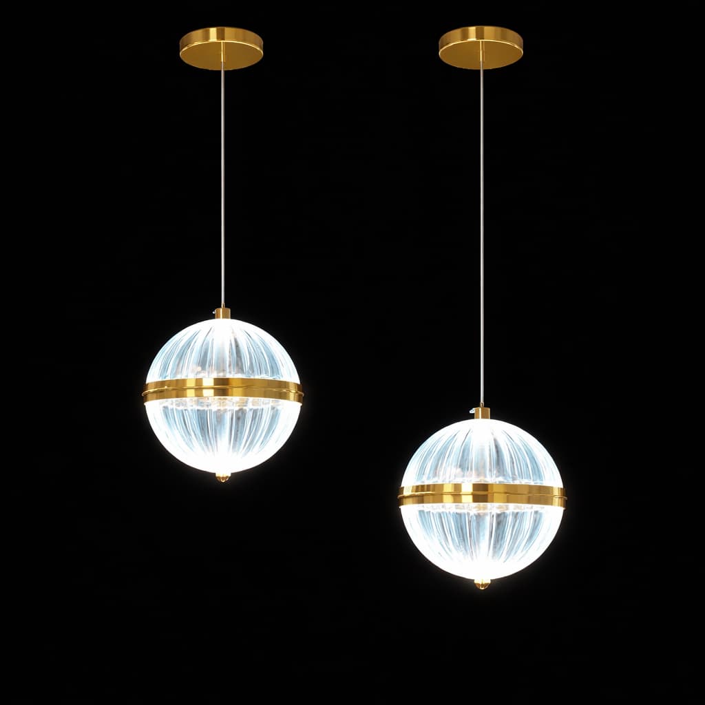 Modern Arcylic Spherical Globe Pendant Light