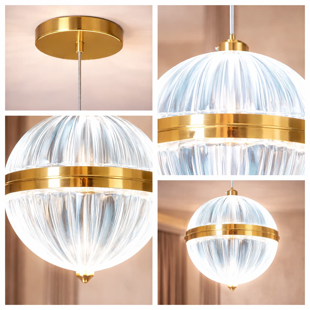 Modern Arcylic Spherical Globe Pendant Light