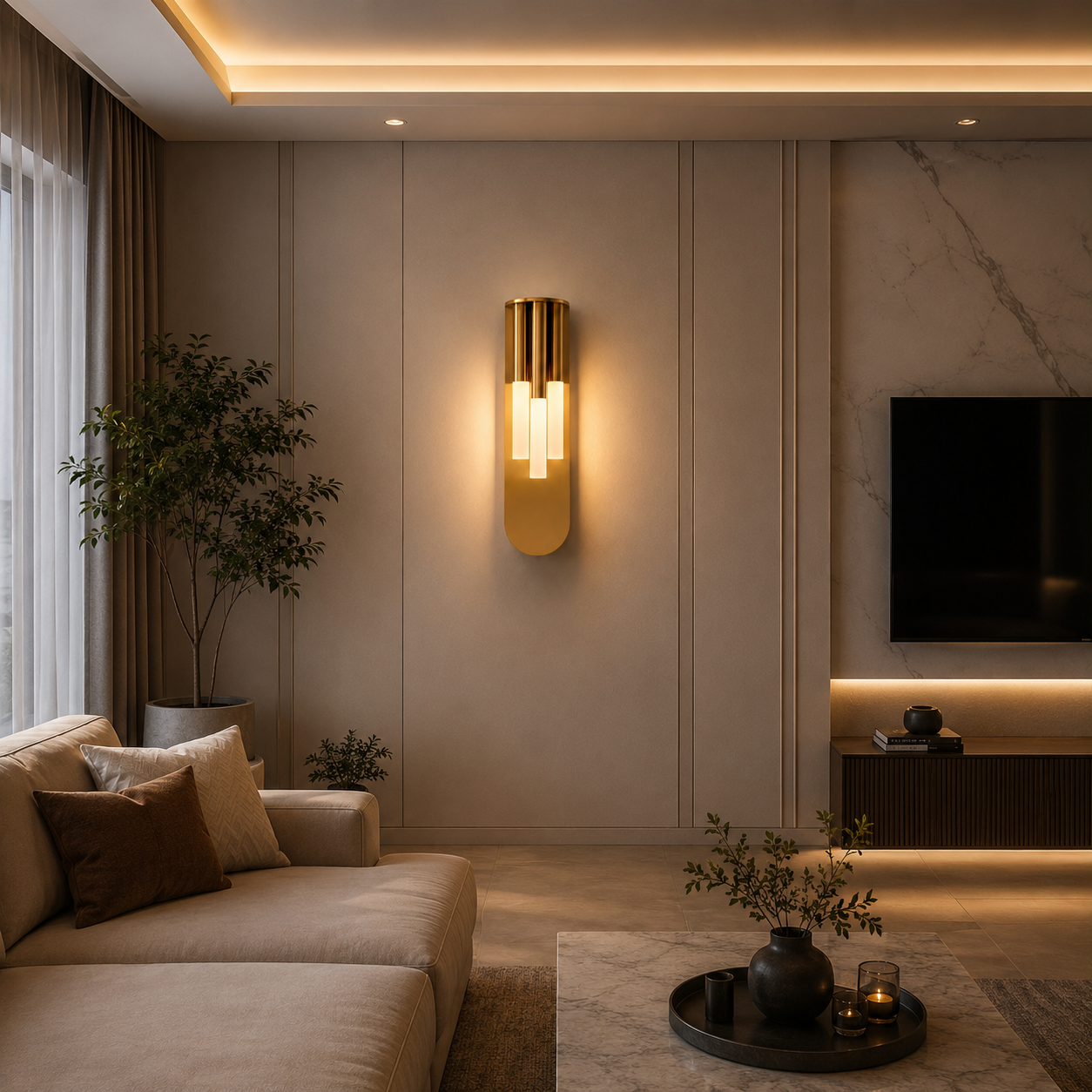 Modern Art Deco Wall Light