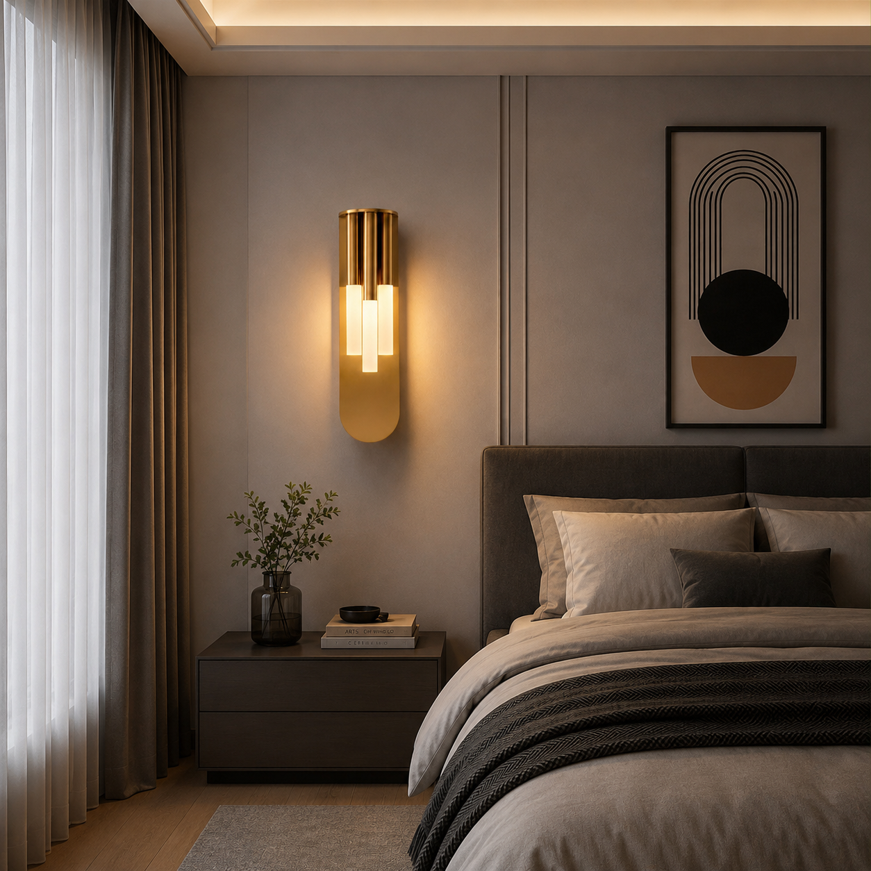 Modern Art Deco Wall Light