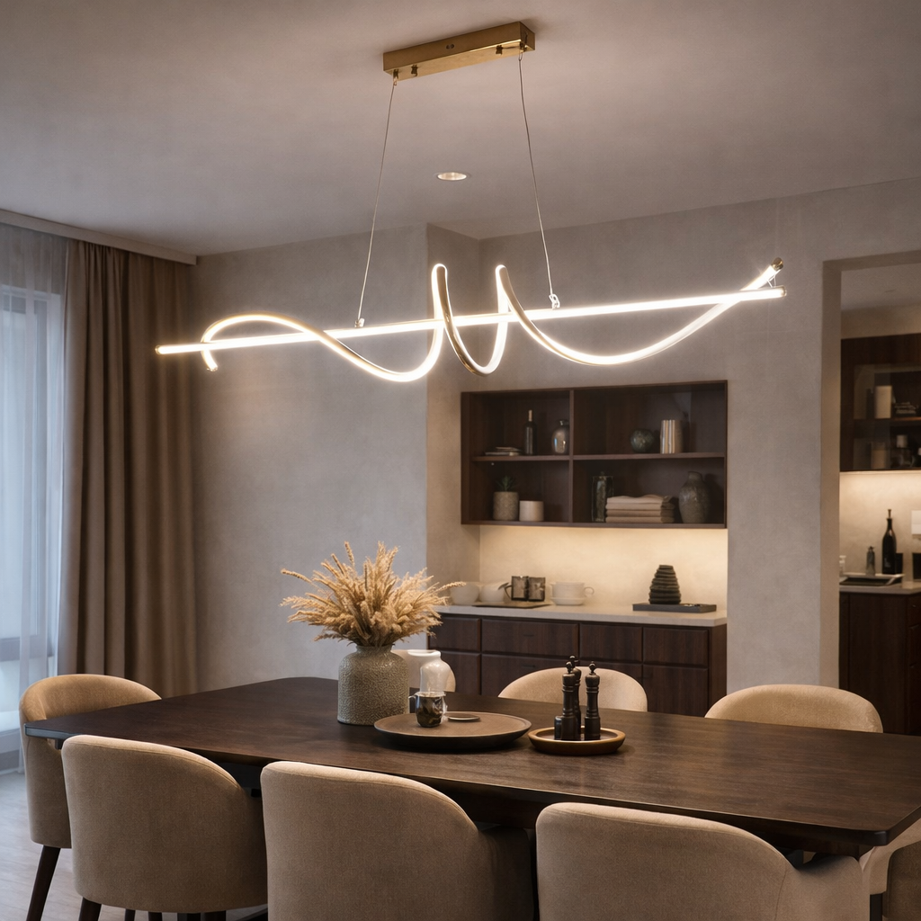 Modern Art Spiral Hanging – 3 Colour LED Acrylic Pendant Light