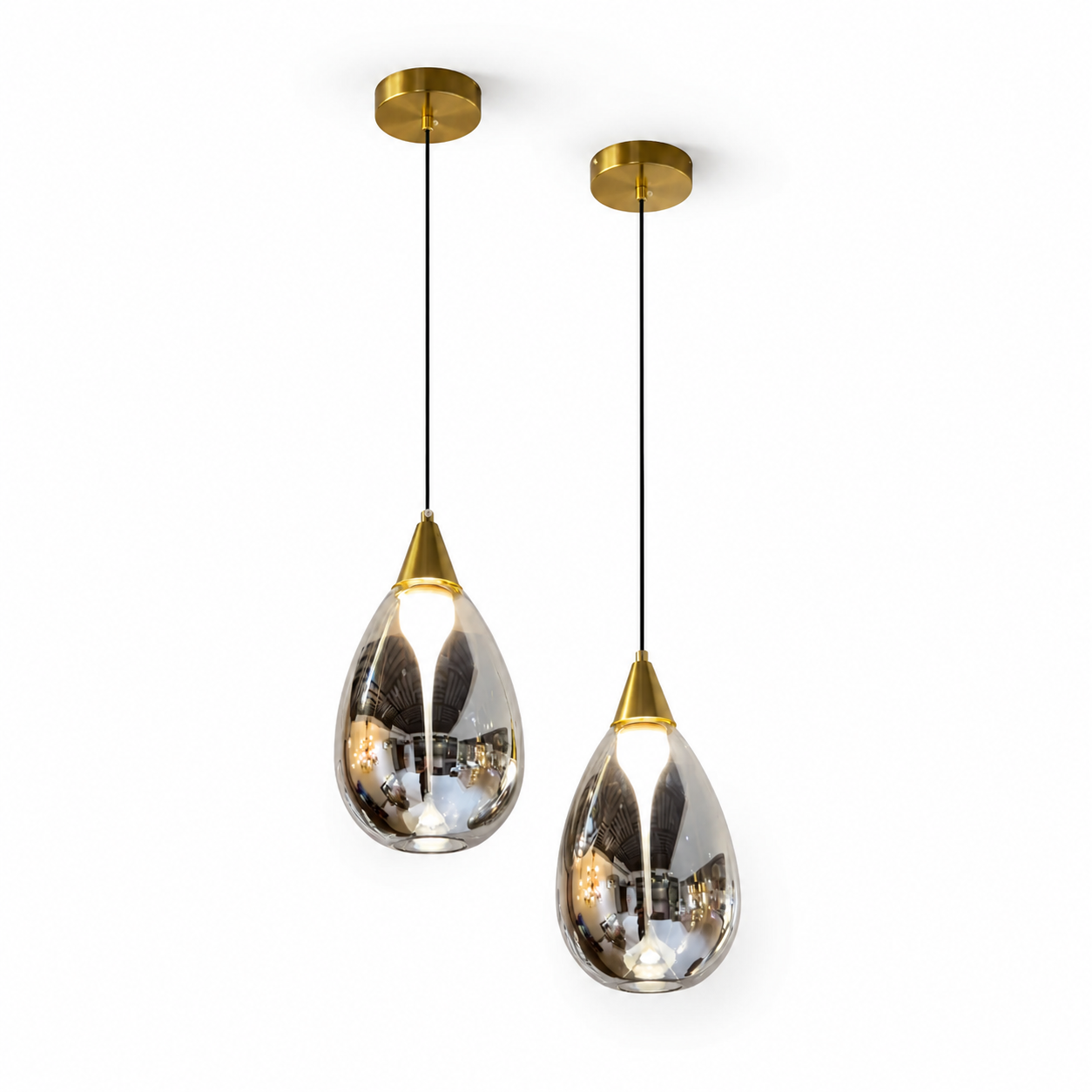 Elegant Tear Shape Glass Modern Hanging Light