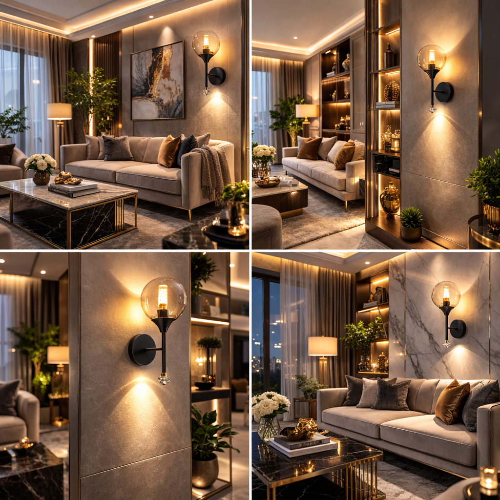 Round Globe Glass LED Wall Sconce – Modern Upbeat Design