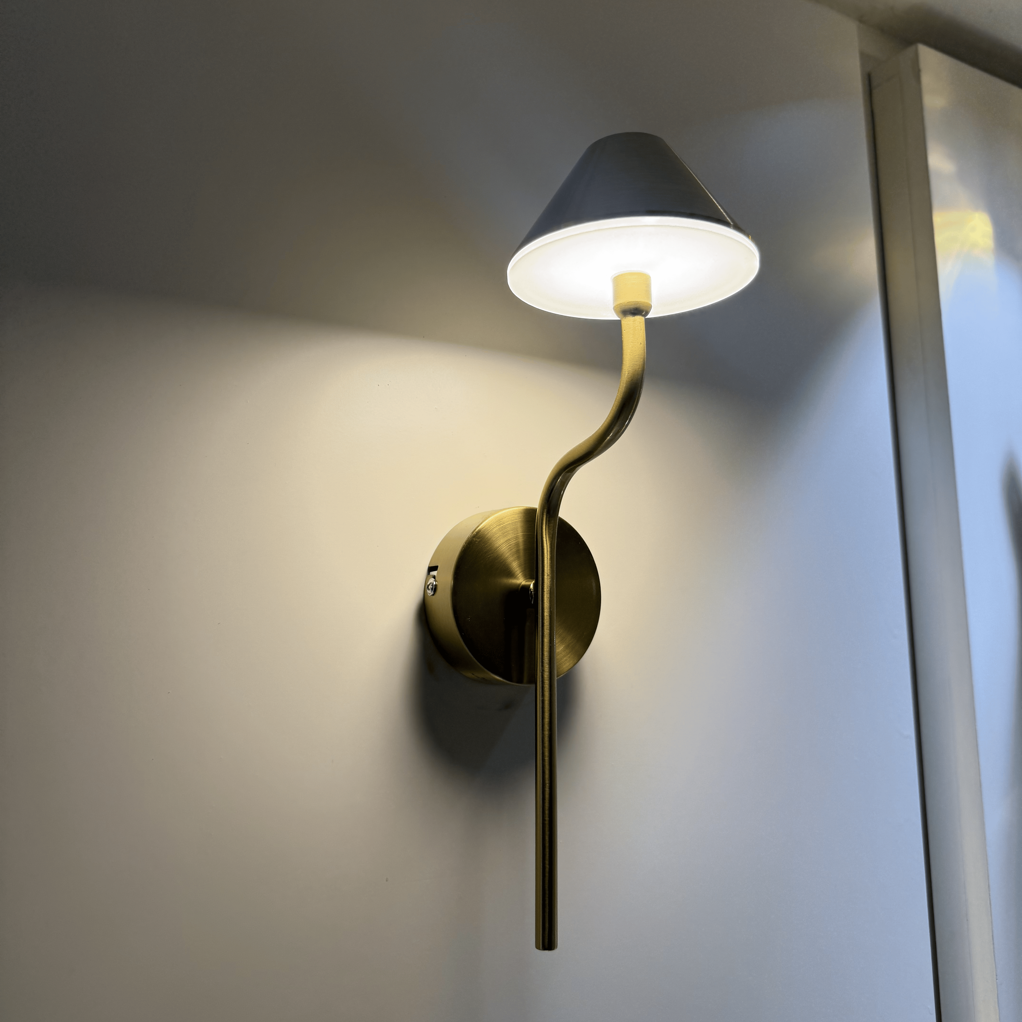 Modern Metal Umbrella Head LED Wall Sconce Light – 3 Colour LED