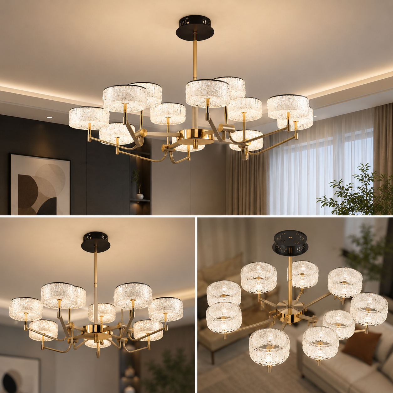 Modern Ovate LED Chandelier