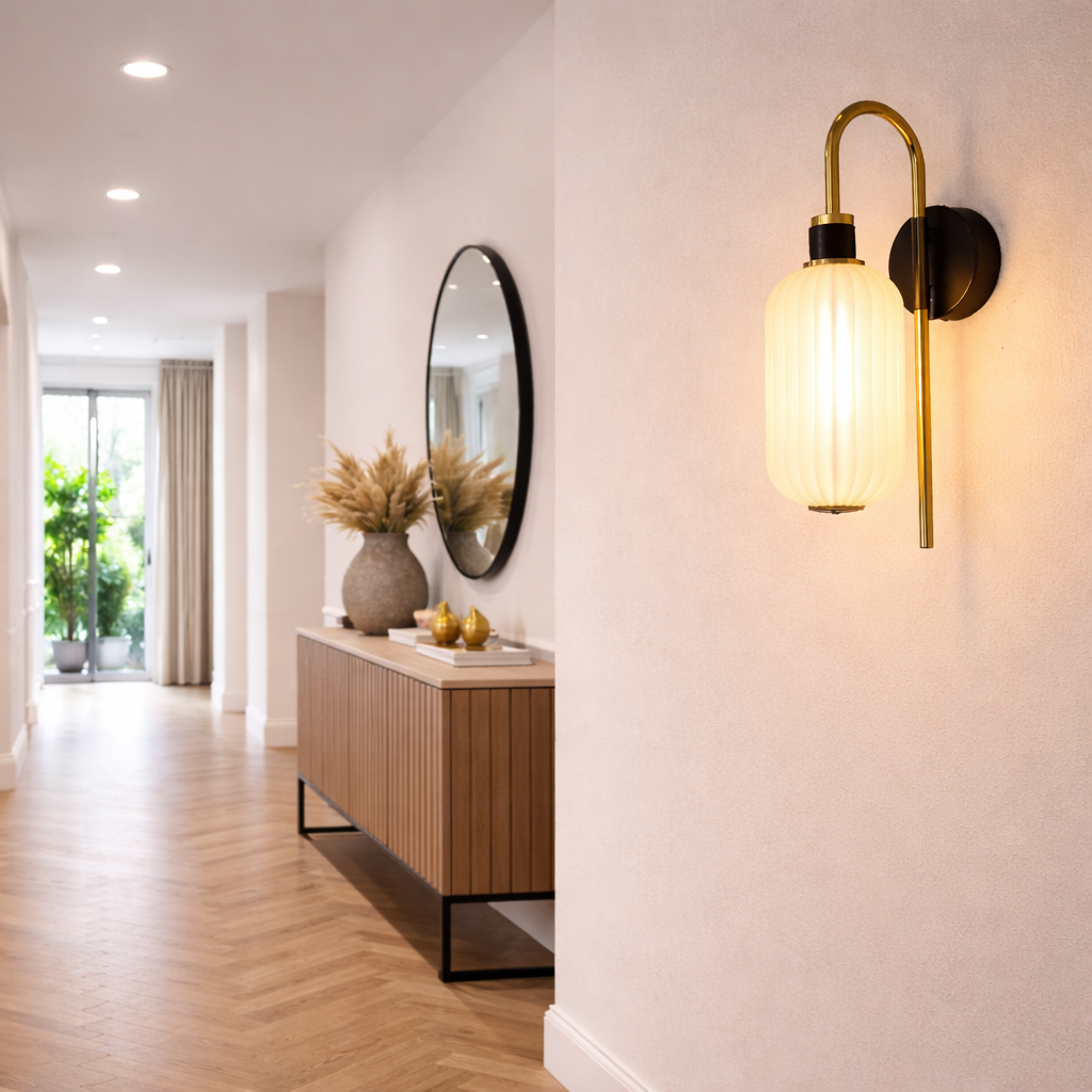 Modern Premium Nautical Fluted LED Wall Light – 3 Colour LED