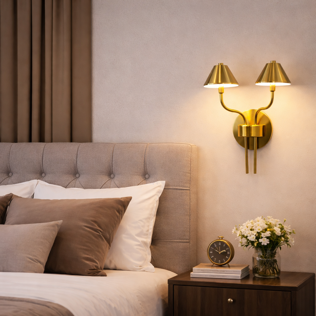Modern Metal Umbrella Head LED Wall Sconce Light – 3 Colour LED