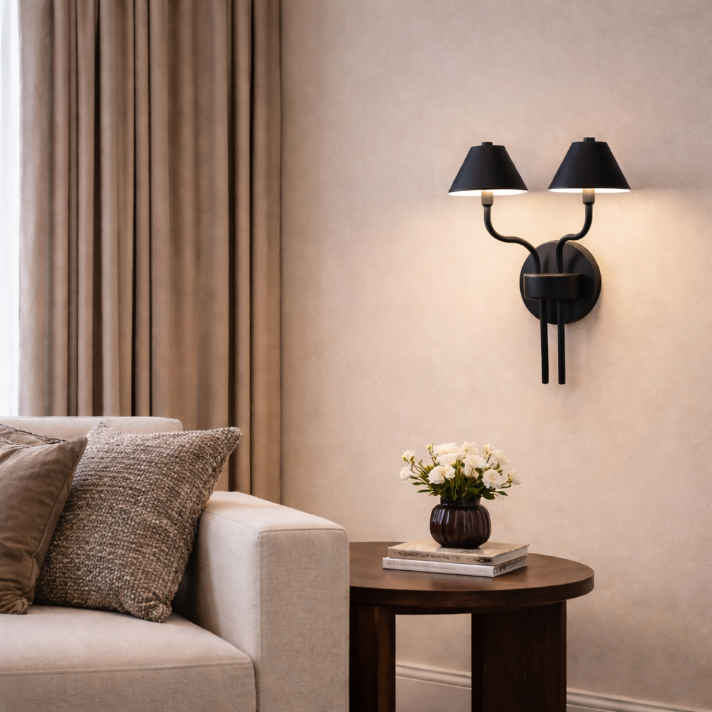 Modern Metal Umbrella Head LED Wall Sconce Light – 3 Colour LED