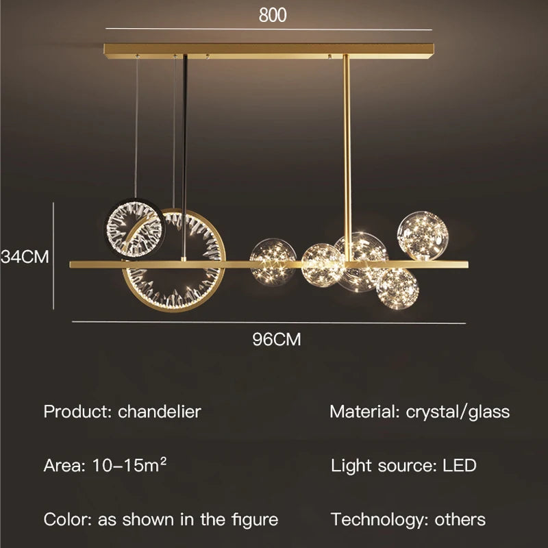 Pentaring Luminescence Modern Chandelier - Sparc Lights