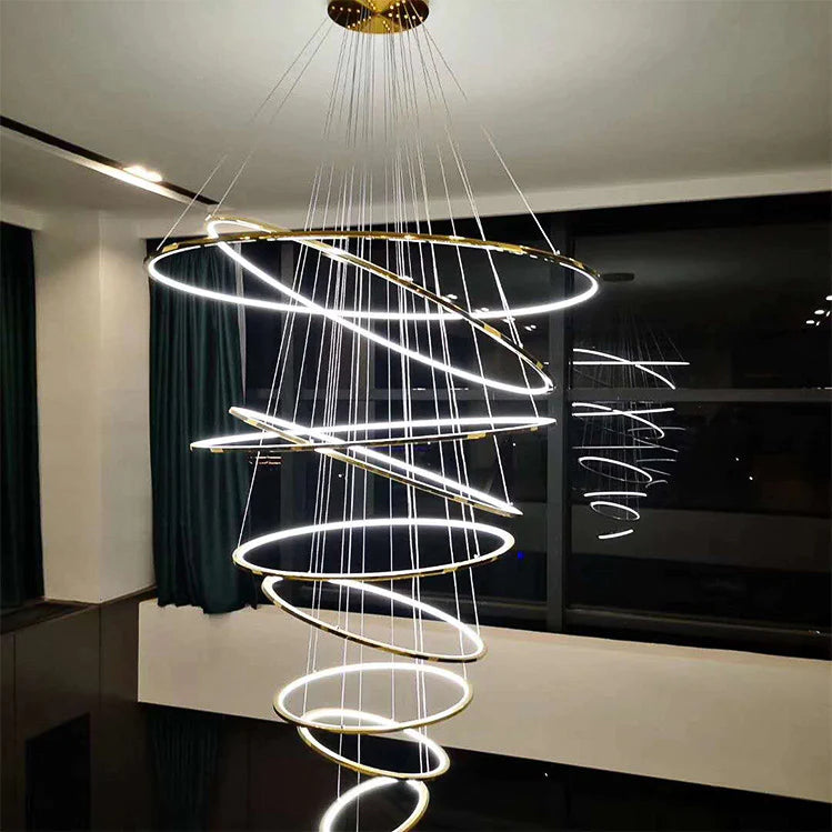 Elegant Ring Cascade Hanging Light - Sparc Lights