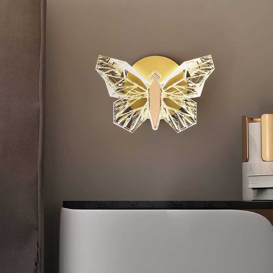 Crystal Butterfly LED Wall Mounted Sconce Light