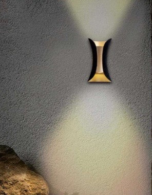 Up Down Wall Light With Black Golden Finish - Sparc Lights