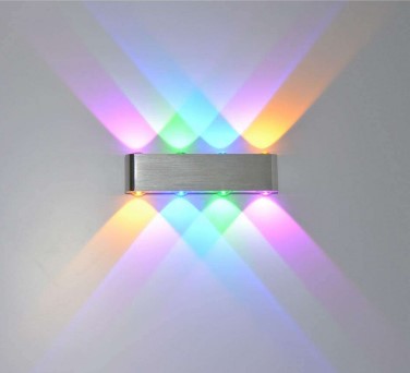 Led RGB 4 Beam Up And 4 Beam Down Wall Light - Sparc Lights