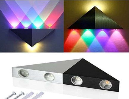 RGB Triangular Wall Light 4 Beam Up And 1 Down - Sparc Lights