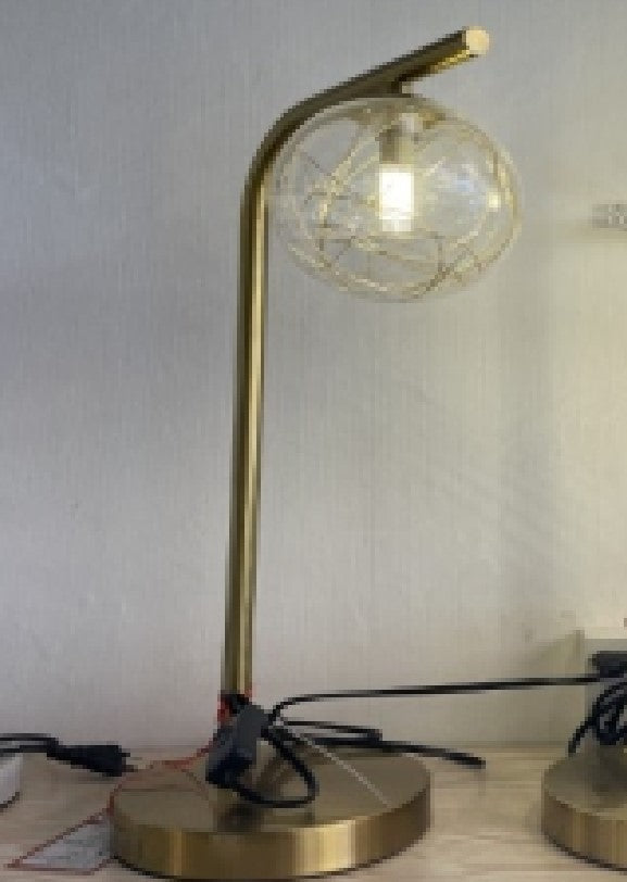 Round Golden Table Lamp - Sparc Lights