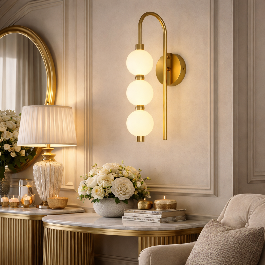 Sleek Nautical Globe LED Wall Sconce Light