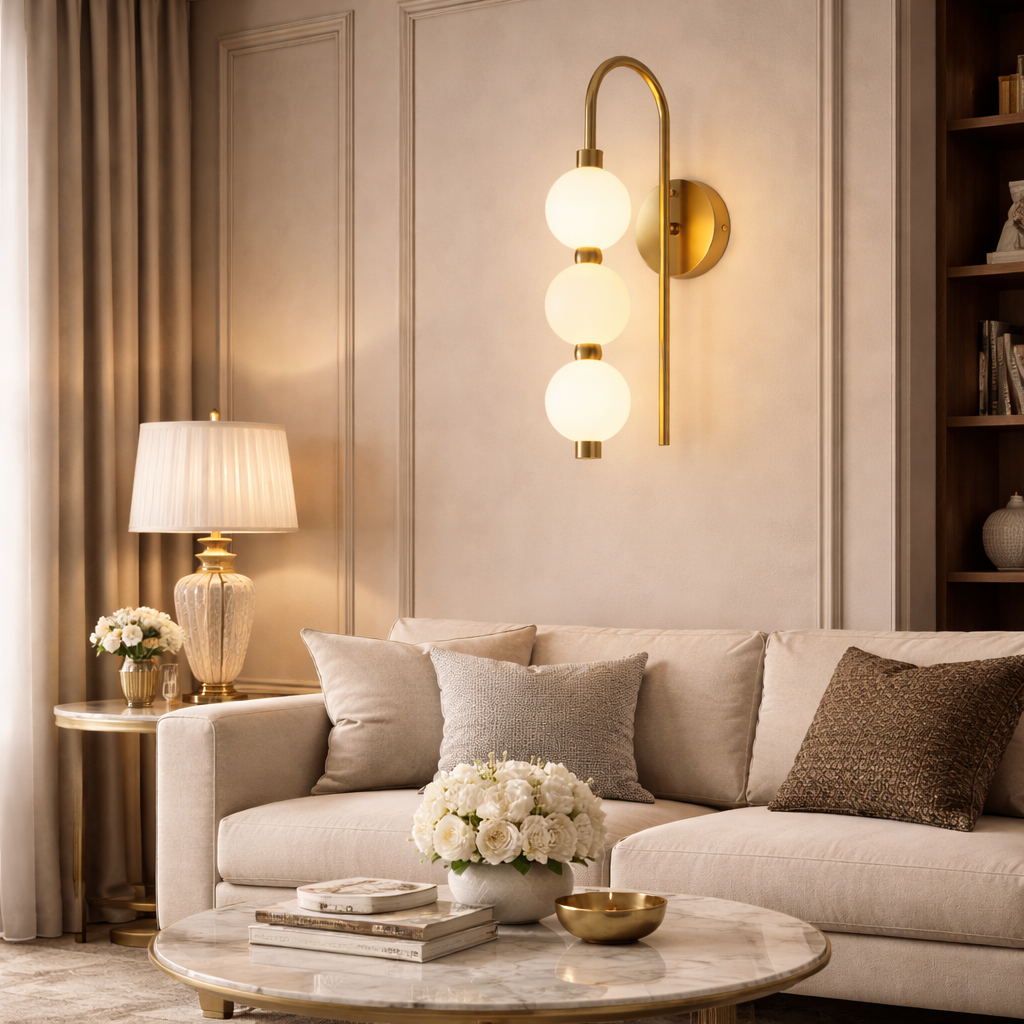 Sleek Nautical Globe LED Wall Sconce Light