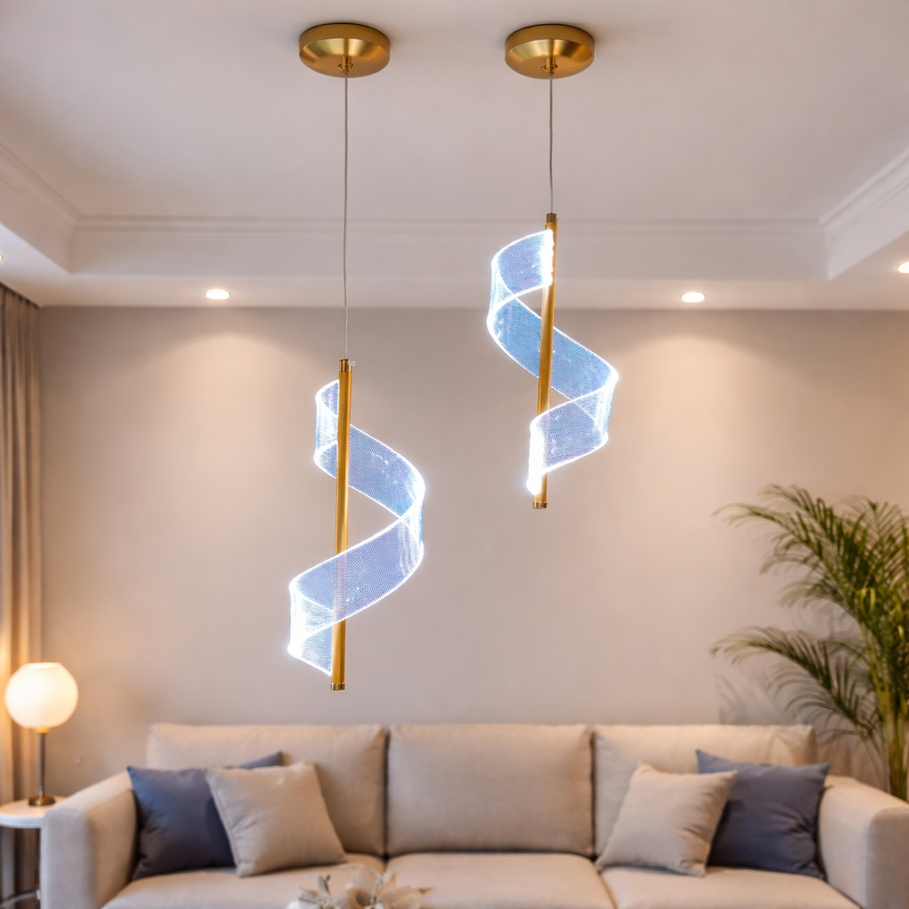 Spiral LED Pendant Hanging Light