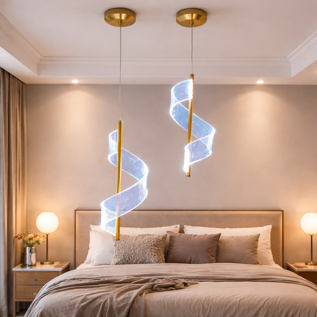 Spiral LED Pendant Hanging Light