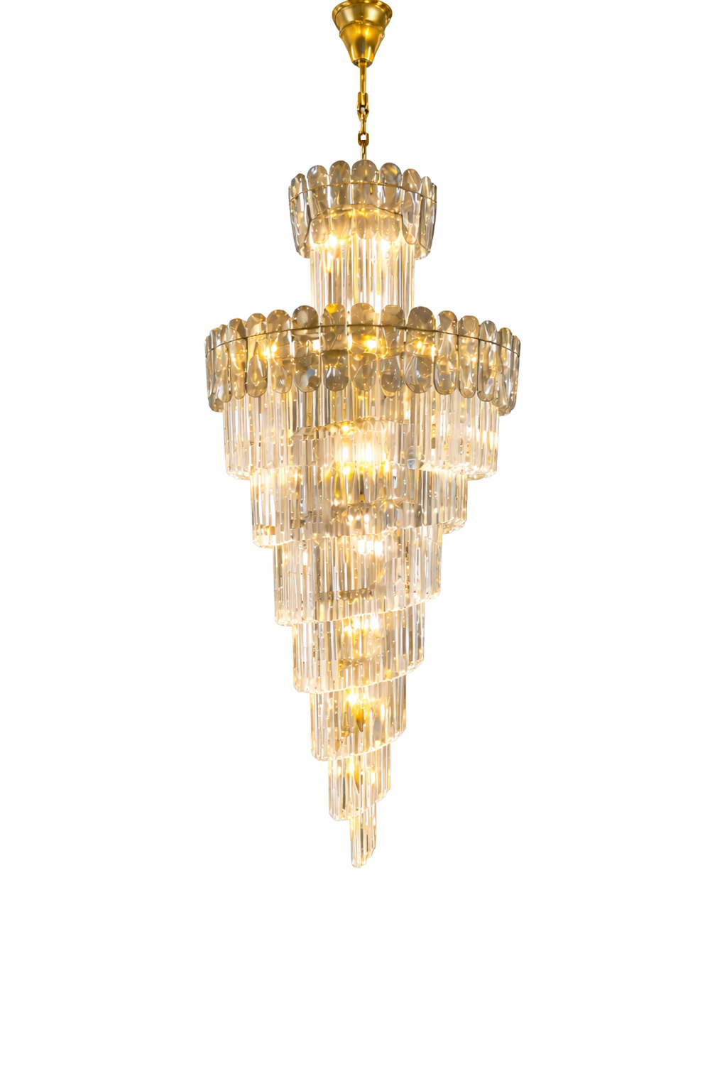 Spiraling Flights Crystal Chandelier