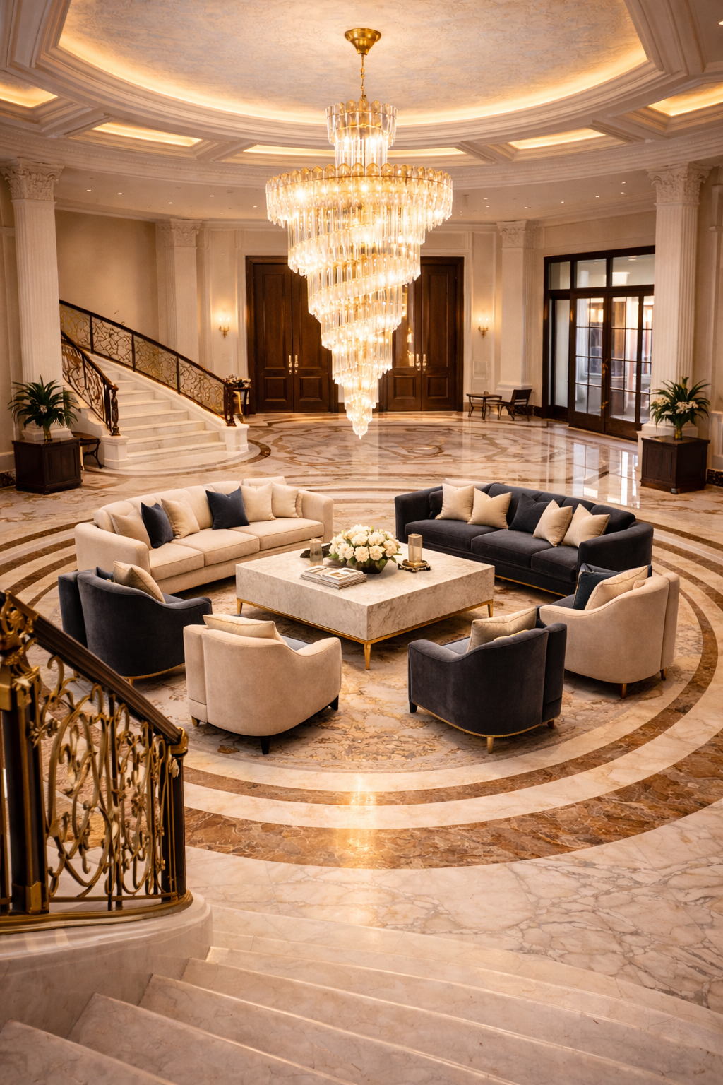 Spouting Lights Crystal Chandelier