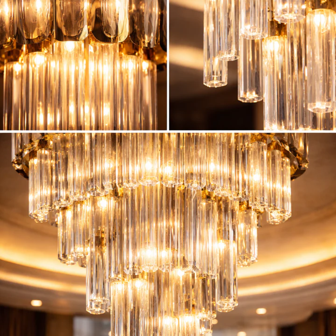 Stair of Light Crystal Chandelier – Cascading LED Luxury Design