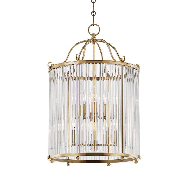 Uptown 6 Lights Golden Cage Modern Chandelier - Sparc Lights