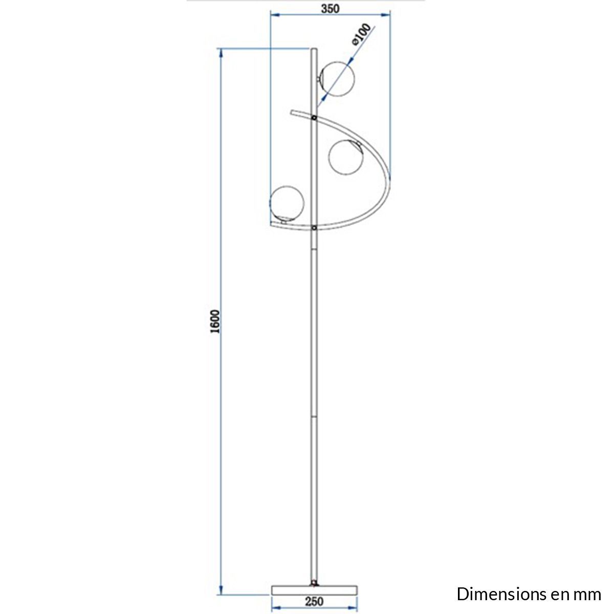 Led 3 Globe With Modern Arc Design Table & Floor Lamp - Sparc Lights