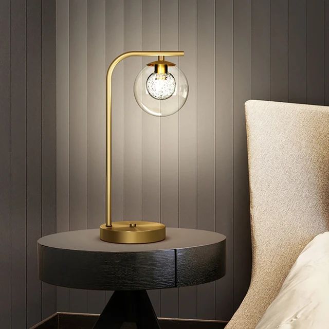 Round Golden Table Lamp - Sparc Lights